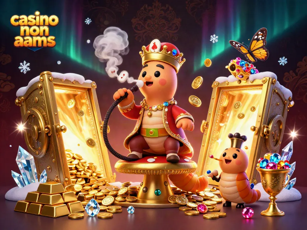 Giocando ai casinò non AAMS con un maestoso braciere e simboli del poker fluttuanti, esperienza unica.