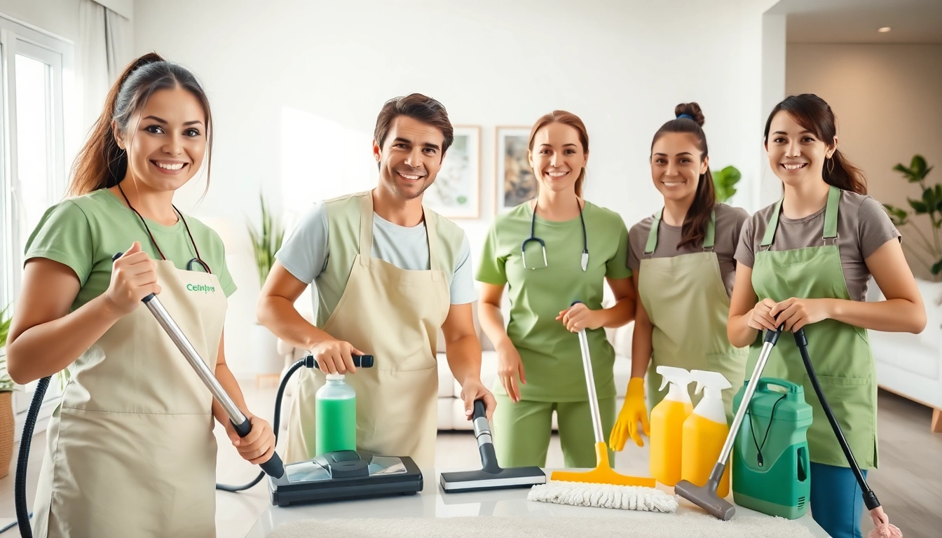 Efficient team providing cleaning services calgary in a bright, modern home, creating a spotless environment.