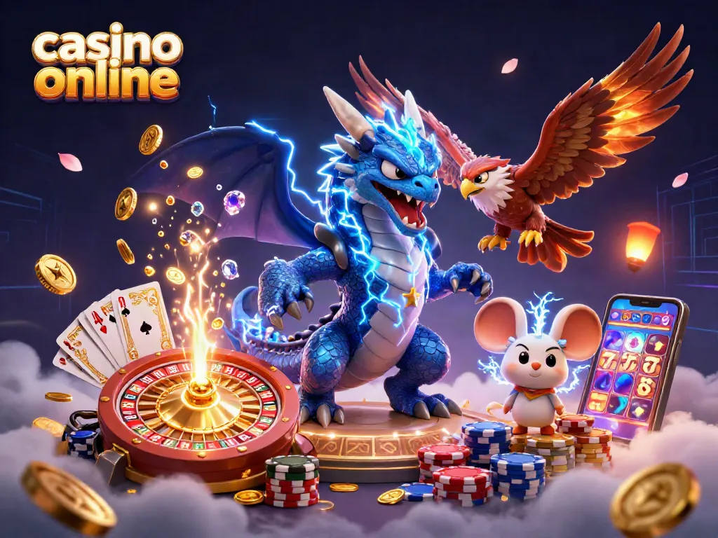 Juega en un casino online y gana mientras disfrutas de un mundo de cartas y fichas brillantes.
