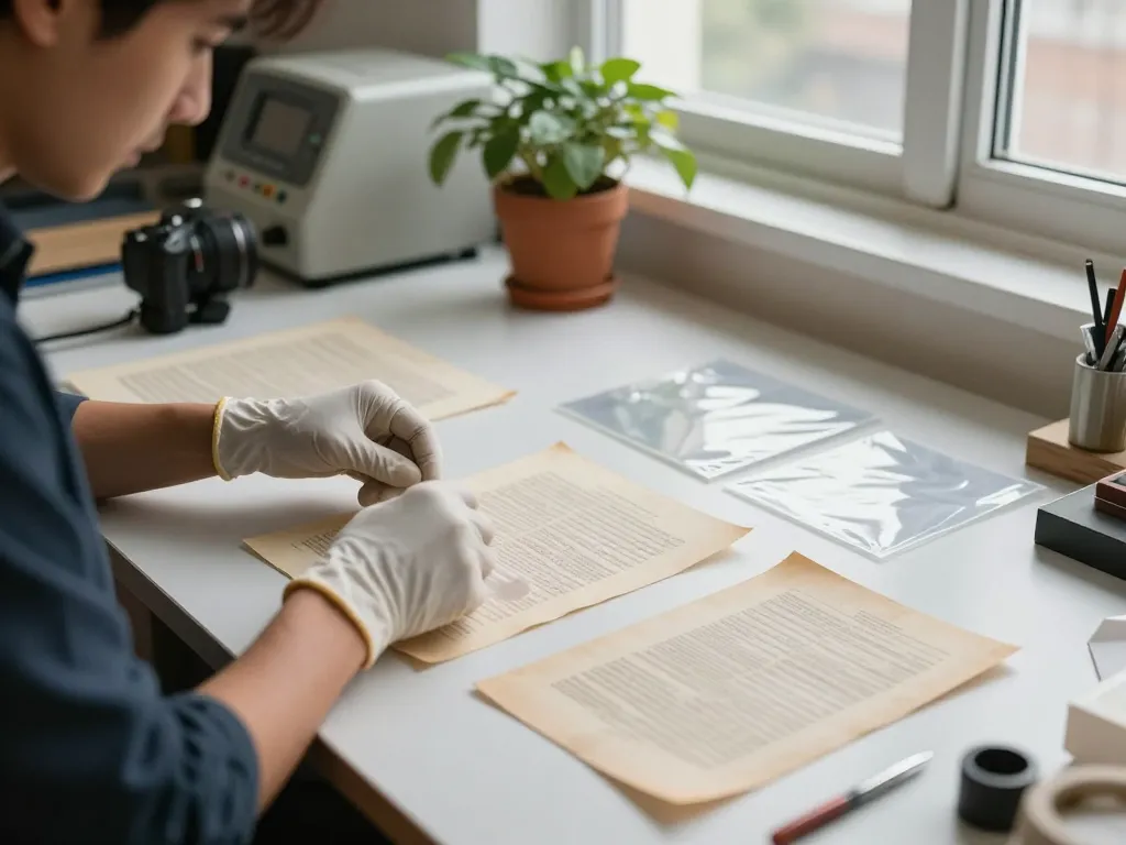 Bóc ép plastic hà nội: Expert technician restoring documents with precision.