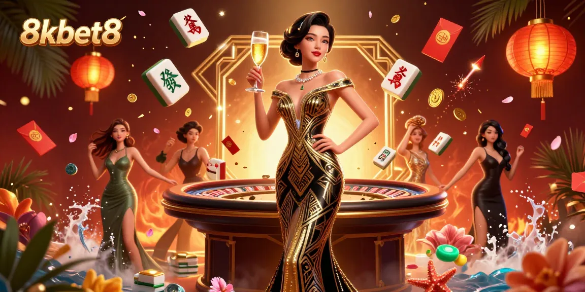 Experience thrilling gameplay with 8kbet8 at a luxurious casino scene.